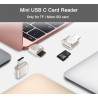 Lecteur de Carte SD, USB C Lecteur de Carte Micro SD, Adaptateur de Lecteur de Carte Mémoire TF, Compatible avec MacBook, Samsun
