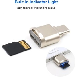 Lecteur de Carte SD, USB C Lecteur de Carte Micro SD, Adaptateur de Lecteur de Carte Mémoire TF, Compatible avec MacBook, Samsun