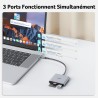 acer Lecteur de Cartes SD avec USB 3.0, 3 en 1 USB C SD Card Reader 3.0, Adapateur pour SD/Micro SD/SDHC/SDXC/MMC, Compatible av