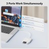 acer Lecteur de Cartes SD avec USB 3.0, 3 en 1 USB C SD Card Reader 3.0, Adapateur pour SD/Micro SD/SDHC/SDXC/MMC, Compatible av