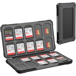 HEIYING Rangement Carte Mémoire pour Cartes SD/TF, Étui de Stockage Portable pour Carte SD Compatible avec 20 SDXC SDHC et 20 TF