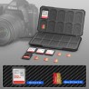 HEIYING Rangement Carte Mémoire pour Cartes SD/TF, Étui de Stockage Portable pour Carte SD Compatible avec 20 SDXC SDHC et 20 TF