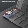HEIYING Rangement Carte Mémoire pour Cartes SD/TF, Étui de Stockage Portable pour Carte SD Compatible avec 20 SDXC SDHC et 20 TF