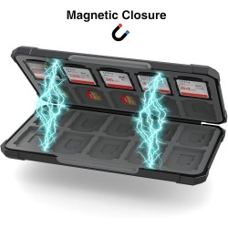 HEIYING Rangement Carte Mémoire pour Cartes SD/TF, Étui de Stockage Portable pour Carte SD Compatible avec 20 SDXC SDHC et 20 TF