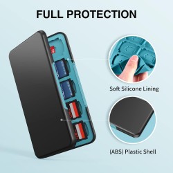HEIYING Rangement Carte Mémoire pour Cartes SD/TF, Étui de Stockage Portable pour Carte SD Compatible avec 20 SDXC SDHC et 20 TF