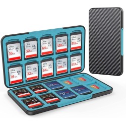 HEIYING Rangement Carte Mémoire pour Cartes SD/TF, Étui de Stockage Portable pour Carte SD Compatible avec 20 SDXC SDHC et 20 TF
