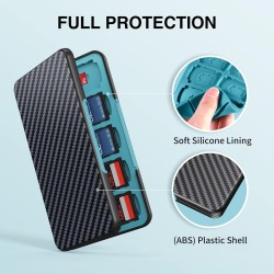 HEIYING Rangement Carte Mémoire pour Cartes SD/TF, Étui de Stockage Portable pour Carte SD Compatible avec 20 SDXC SDHC et 20 TF
