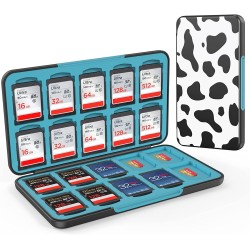 HEIYING Rangement Carte Mémoire pour Cartes SD/TF, Étui de Stockage Portable pour Carte SD Compatible avec 20 SDXC SDHC et 20 TF