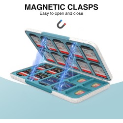 HEIYING Rangement Carte Mémoire pour Cartes SD/TF, Étui de Stockage Portable pour Carte SD Compatible avec 20 SDXC SDHC et 20 TF