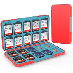 HEIYING Rangement Carte Mémoire pour Cartes SD/TF, Étui de Stockage Portable pour Carte SD Compatible avec 20 SDXC SDHC et 20 TF
