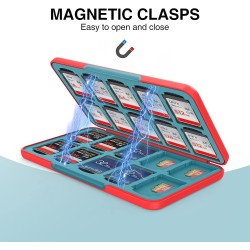 HEIYING Rangement Carte Mémoire pour Cartes SD/TF, Étui de Stockage Portable pour Carte SD Compatible avec 20 SDXC SDHC et 20 TF