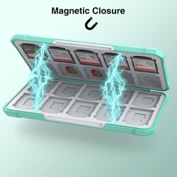 HEIYING Rangement Carte Mémoire pour Cartes SD/TF, Étui de Stockage Portable pour Carte SD Compatible avec 20 SDXC SDHC et 20 TF