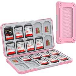 HEIYING Rangement Carte Mémoire pour Cartes SD/TF, Étui de Stockage Portable pour Carte SD Compatible avec 20 SDXC SDHC et 20 TF