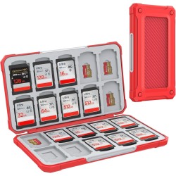 HEIYING Rangement Carte Mémoire pour Cartes SD/TF, Étui de Stockage Portable pour Carte SD Compatible avec 20 SDXC SDHC et 20 TF