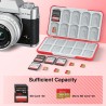 HEIYING Rangement Carte Mémoire pour Cartes SD/TF, Étui de Stockage Portable pour Carte SD Compatible avec 20 SDXC SDHC et 20 TF