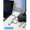 5 en 1 Adaptateur 1 USB 3.0 et 2 USB 2.0, Multiport Hub Lecteurs de Carte Mémoire pour SD/Micro SD/MMC/TF/SDXC/SDHC etc.
