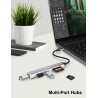 5 en 1 Adaptateur 1 USB 3.0 et 2 USB 2.0, Multiport Hub Lecteurs de Carte Mémoire pour SD/Micro SD/MMC/TF/SDXC/SDHC etc.