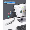 Lecteur de Carte SD/Micro SD, 5 en 1 Adaptateur USB C avec Lecteur de Carte SD/TF, 1 USB 3.0 et 2 USB 2.0, Multiport Hub USB C L