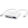 Lecteur de Carte SD pour iPhone & iPad, Adaptateur USB-C & Lightning pour Micro SD/SD, Compatible avec iPhone, iPad, Macbook, Sa