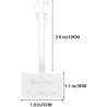 Lecteur de Carte SD pour iPhone & iPad, Adaptateur USB-C & Lightning pour Micro SD/SD, Compatible avec iPhone, iPad, Macbook, Sa