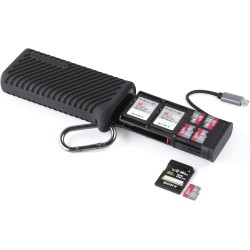 PGYTECH CreateMate Lecteur de Carte Haute Vitesse, 2-en-1 UHS-II SD 4.0/Micro SD Lecteur & Support USB 3.1 Type-C Adaptateur Étu