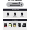 Lecteur de Carte SD pour Phone, USB C Lecteur Carte avec Double Fente pour Micro SD/SD, Adaptateur Carte SD pour Phone USB C