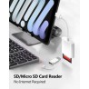 Lecteur de Carte SD pour Phone, USB C Lecteur Carte avec Double Fente pour Micro SD/SD, Adaptateur Carte SD pour Phone USB C