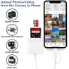 Lecteur de Carte SD pour iPhone, Lightning & USB C Adaptateur Carte SD pour Micro SD/SD, Lecteurs Carte Mémoire Externes pour iP