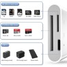 Lecteur de Carte SD pour iPhone, Lightning & USB C Adaptateur Carte SD pour Micro SD/SD, Lecteurs Carte Mémoire Externes pour iP