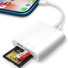 Lecteur de Carte SD pour Phone Pad, Aplimln Adaptateur de Carte SD, Lecteur de Carte mémoire pour Phone avec Double Fente pour M