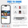 Lecteur de carte SD pour iPhone, lecteur de carte SD USB C à double emplacement, lecteur de carte micro-SD, adaptateur de carte 