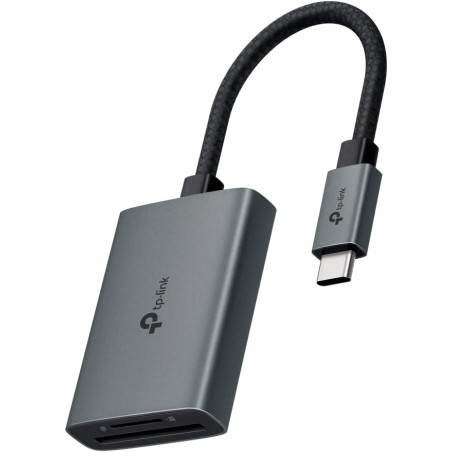 TP-Link Lecteur de Carte mémoire SD, USB C vers SD et microSD jusqu'à 2 to, USB 3.0, UHS-I 200 Mo/s, Lecture et écriture simulta