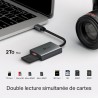 TP-Link Lecteur de Carte mémoire SD, USB C vers SD et microSD jusqu'à 2 to, USB 3.0, UHS-I 200 Mo/s, Lecture et écriture simulta