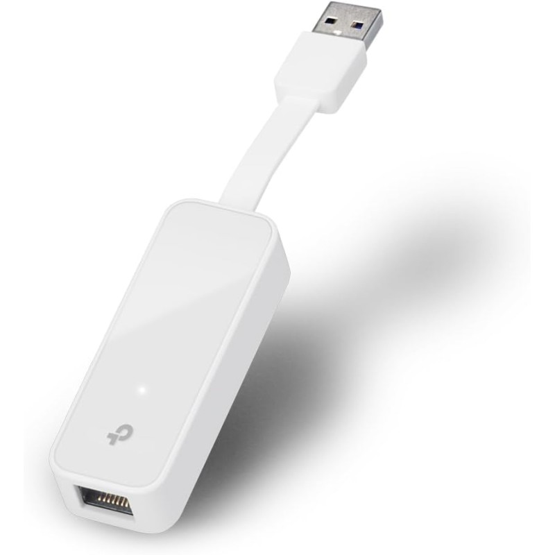 TP-Link UE300 Adaptateur USB vers Ethernet Gigabit 1000Mbps, USB 3.0 vers RJ45 Adaptateur Réseau, Conception Pliable et Portable