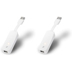 TP-Link UE300 Adaptateur USB vers Ethernet Gigabit 1000Mbps, USB 3.0 vers RJ45 Adaptateur Réseau, Conception Pliable et Portable
