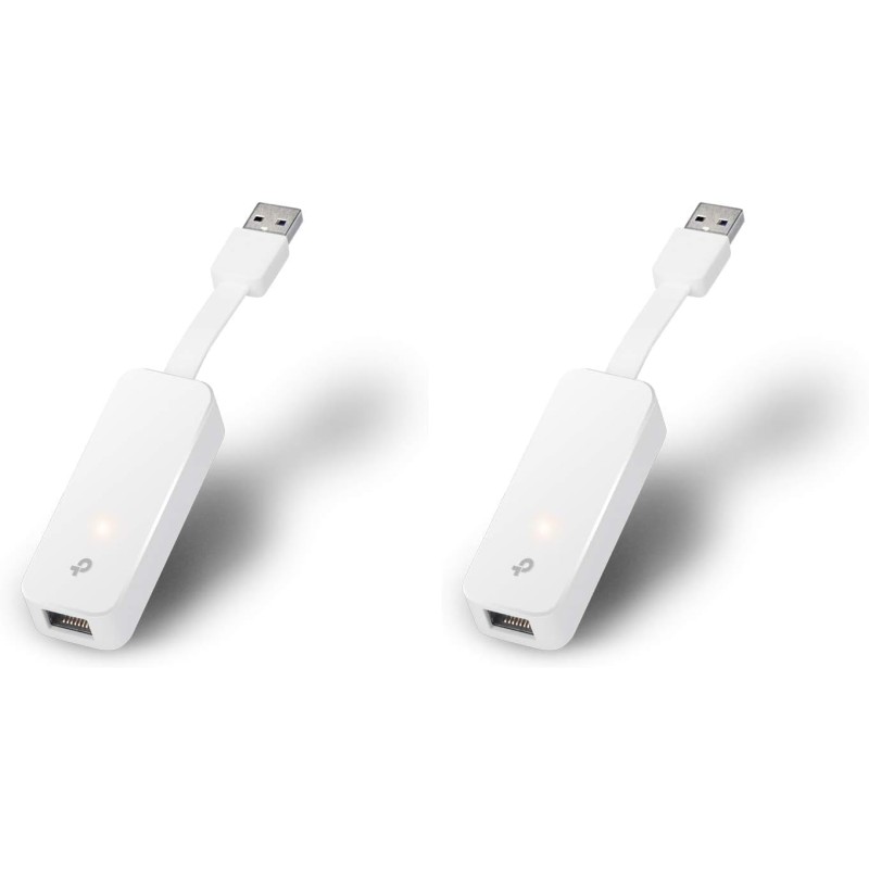 TP-Link UE300 Adaptateur USB vers Ethernet Gigabit 1000Mbps, USB 3.0 vers RJ45 Adaptateur Réseau, Conception Pliable et Portable
