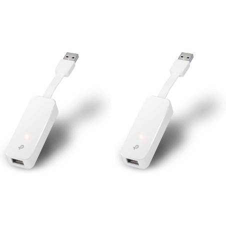 TP-Link UE300 Adaptateur USB vers Ethernet Gigabit 1000Mbps, USB 3.0 vers RJ45 Adaptateur Réseau, Conception Pliable et Portable