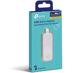 TP-Link UE300 Adaptateur USB vers Ethernet Gigabit 1000Mbps, USB 3.0 vers RJ45 Adaptateur Réseau, Conception Pliable et Portable