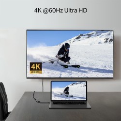 TP-Link UA520C Câble USB C vers HDMI 4K 60 Hz, câble tressé de 10 cm de Long, Plug & Play, Prend en Charge macOS, Windows, iPadO