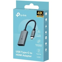 TP-Link UA520C Câble USB C vers HDMI 4K 60 Hz, câble tressé de 10 cm de Long, Plug & Play, Prend en Charge macOS, Windows, iPadO