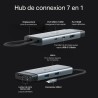 TP-Link UH7020C Hub USB C PD100W, 4K 60Hz HDMI, 1× USB C, 2× USB A, Cartes SD et microSD jusqu'à 200 Mo/s, Compatible avec MacOS