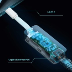 TP-Link Adaptateur USB C vers Ethernet Gigabit UE300C, RJ45 Réseau 1Gbps, Compatible avec Windows 11, MacOS, Chrome OS, Linux, M