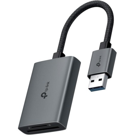 TP-Link UA430 Lecteur de Cartes SD & microSD USB-A 3.0 – 2 Emplacements, Vitesse UHS-I Jusqu’à 200 Mo/s, Câble Tressé 150 mm, Co