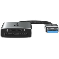 TP-Link UA430 Lecteur de Cartes SD & microSD USB-A 3.0 – 2 Emplacements, Vitesse UHS-I Jusqu’à 200 Mo/s, Câble Tressé 150 mm, Co