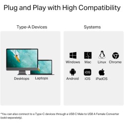 TP-Link UA430 Lecteur de Cartes SD & microSD USB-A 3.0 – 2 Emplacements, Vitesse UHS-I Jusqu’à 200 Mo/s, Câble Tressé 150 mm, Co