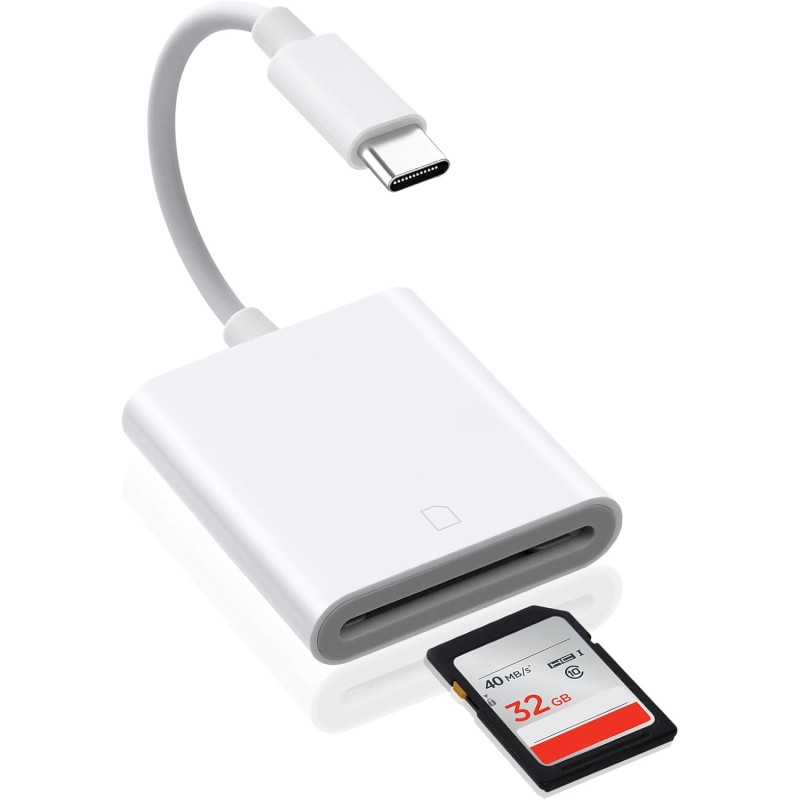 AXFEE USB C Lecteur de Carte SD, Adaptateur Micro SD vers Type C OTG, Adaptateur Carte de Caméra SD pour Cartes SDHC SDXC TF Com