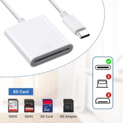 AXFEE USB C Lecteur de Carte SD, Adaptateur Micro SD vers Type C OTG, Adaptateur Carte de Caméra SD pour Cartes SDHC SDXC TF Com
