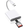 AXFEE 2en1 USB C Lecteur de Carte SD, Adaptateur Micro SD vers Type C OTG, Adaptateur Carte de Caméra SD pour Cartes SDHC SDXC T