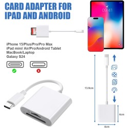 AXFEE 2en1 USB C Lecteur de Carte SD, Adaptateur Micro SD vers Type C OTG, Adaptateur Carte de Caméra SD pour Cartes SDHC SDXC T