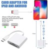 AXFEE 2en1 USB C Lecteur de Carte SD, Adaptateur Micro SD vers Type C OTG, Adaptateur Carte de Caméra SD pour Cartes SDHC SDXC T